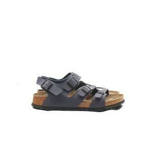 BIRK'S by BIRKENSTOCK Slate Blue Grey 4-Strap Buckle Ankle Sandals